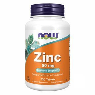Zinc Gluconate 50 mg - 250 tabs (Повреждена банка) 2024-11-02967 фото