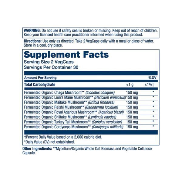Org Grown Mushroom Complete 1200mg - 60 vcaps 2023-10-2151 фото
