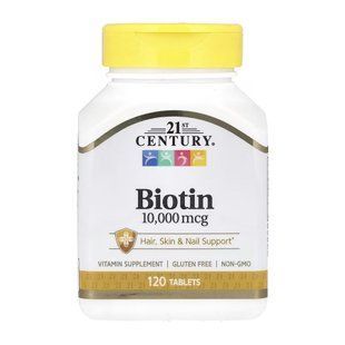 Biotin 10,000 mcg - 120 tabs 2023-10-7074 фото