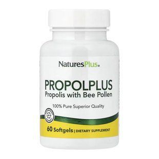 Propolplus, Propolis with Bee Pollen - 60 softgels 2023-10-6840 фото