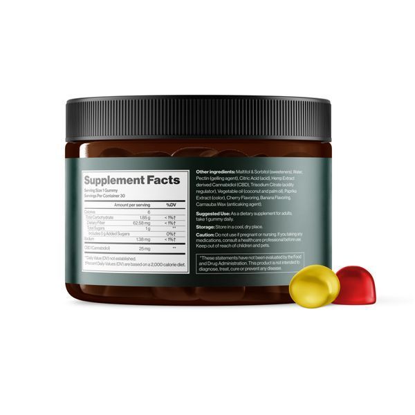 CBD Gummies Full Spectrum 750 mg Cherry & Banana - 30 gummies (10+2 в подарок!) 2023-10-7179 фото