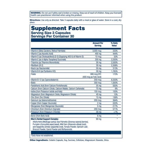 Men's Golden Multi-Vitamin - 90 caps 2023-10-2135 фото