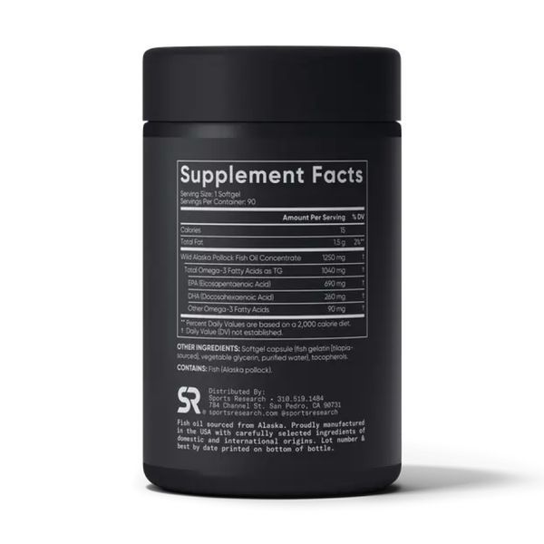 Omega-3 Fish Oil Alaska Pollock 1250mg - 90 softgels 2023-10-3444 фото