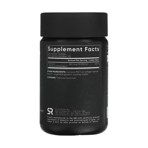 Vitamin D3 10000IU - 120 softgels 2023-10-6655 фото