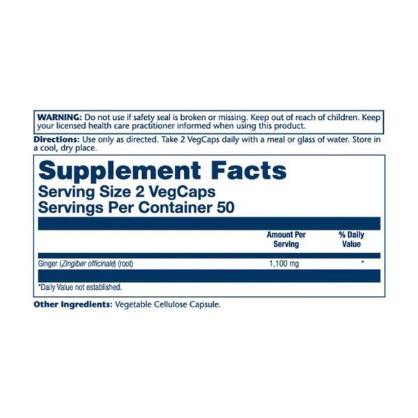 Ginger Root 1100mg (2 serv. of 550mg) - 100 vcaps 2023-10-3010 фото