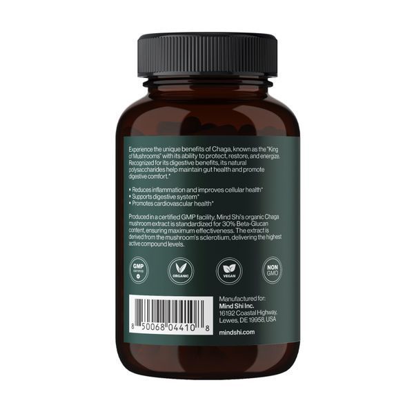 Chaga Mushroom 1000 mg - 60 vegcaps 2023-10-4388 фото