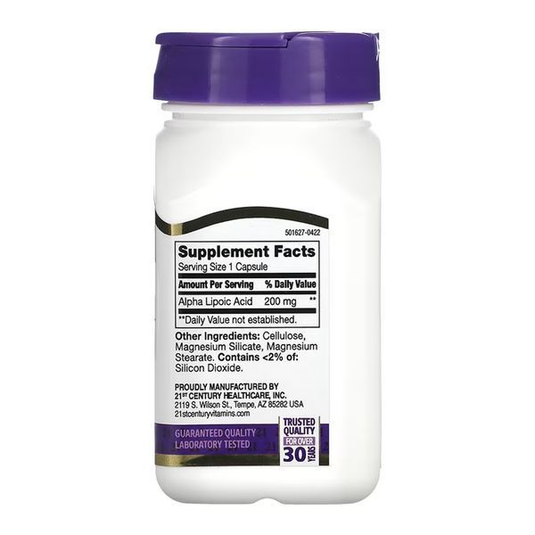 Alpha Lipoic Acid 200 mg - 60 caps 2023-10-7085 фото