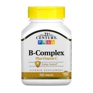 B Complex plus Vitamin C - 100 tabs 2023-10-7059 фото