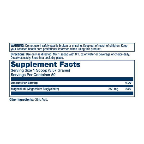 Magnesium Glycinate Powder - 279g Unflavored 2023-10-4693 фото