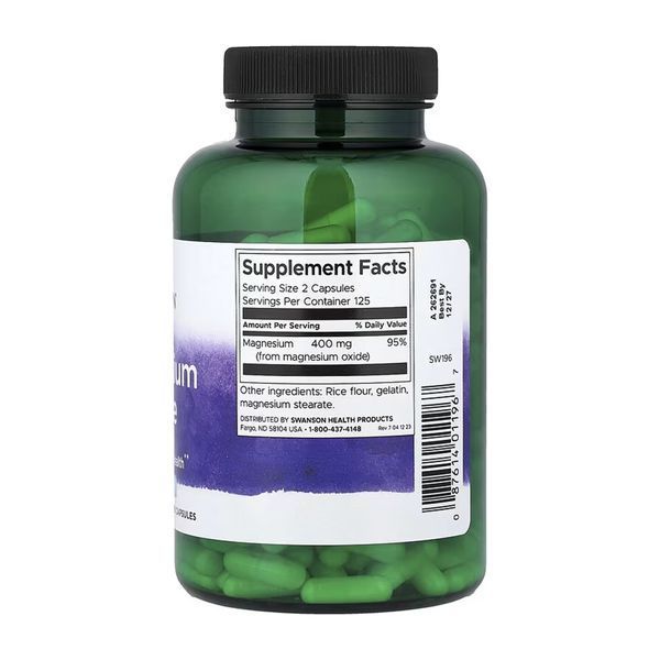 Magnesium Oxide 200 mg - 250 caps 2023-10-6873 фото