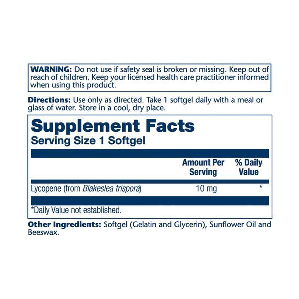 Lycopene 10mg - 60 vcaps 2023-10-6994 фото