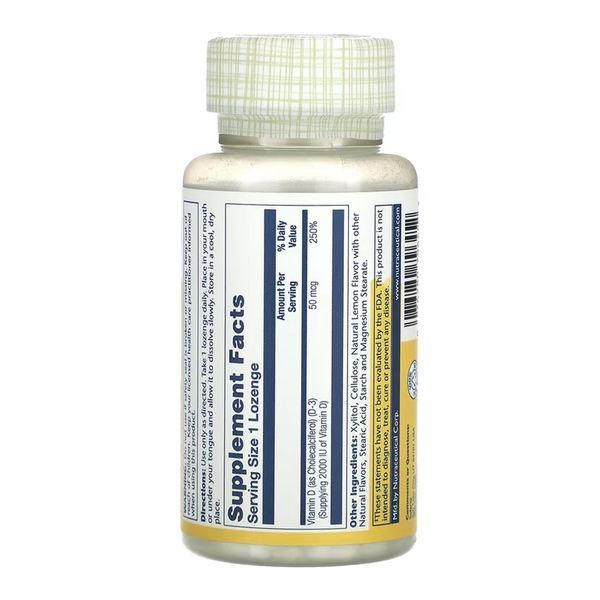 Vitamin D-3 50mcg - 60 lozenges 2023-10-6967 фото