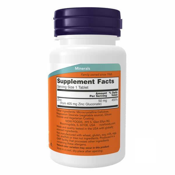 Zinc Gluconate 50 mg - 100 tabs 2022-10-0044 фото