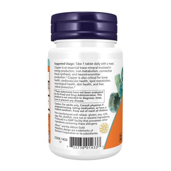 Copper Glycinate 3mg - 120 tabs 2023-10-3096 фото