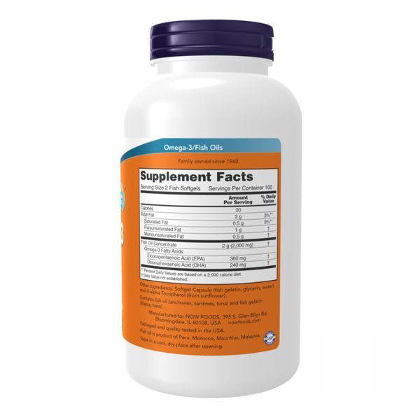 Omega-3 FO 1000mg 180/120 Fish Gelatin - 200 sgels 2022-10-0051 фото