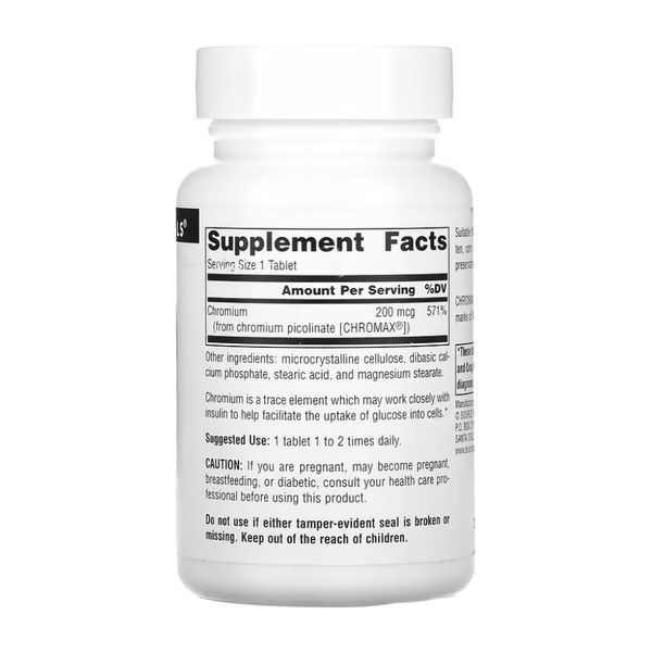 Chromium Picolinate 200 mcg, Yeast Free - 240 tabs 2023-10-5276 фото