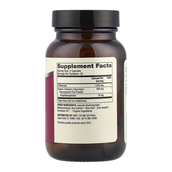 D-Mannose and Cranberry Extract - 60 caps (До 10.26) 2024-11-0056 фото