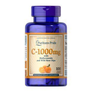 Vitamin C-1000 mg with Bioflavonoids & Rose Hips - 100 caps 2023-10-6436 фото