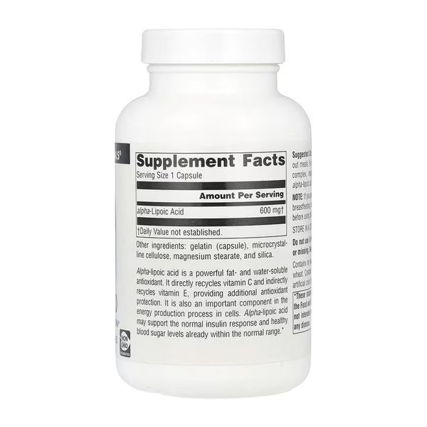Alpha Lipoic Acid 600 mg - 120 caps 2023-10-6153 фото