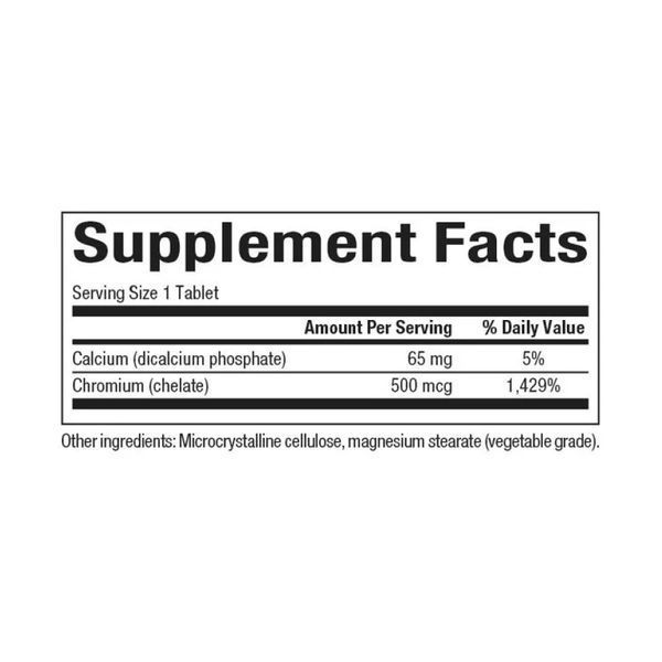 Chromium GTF Chelate 500mcg - 90 tabs 2023-10-3817 фото
