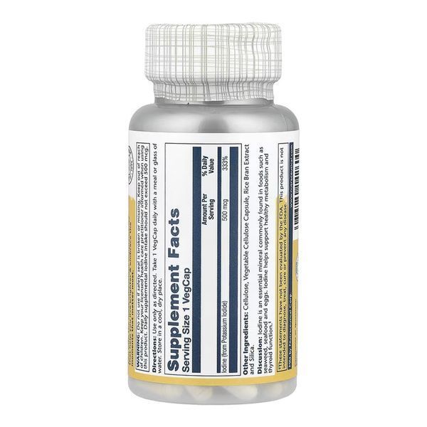 Iodine 500mcg - 30 vcaps 2023-10-6773 фото