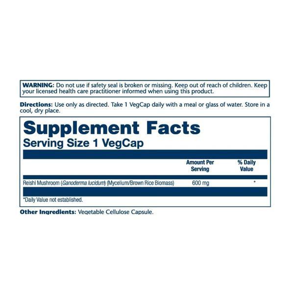 Reishi Mushroom 600mg - 100ct 2023-10-2128 фото