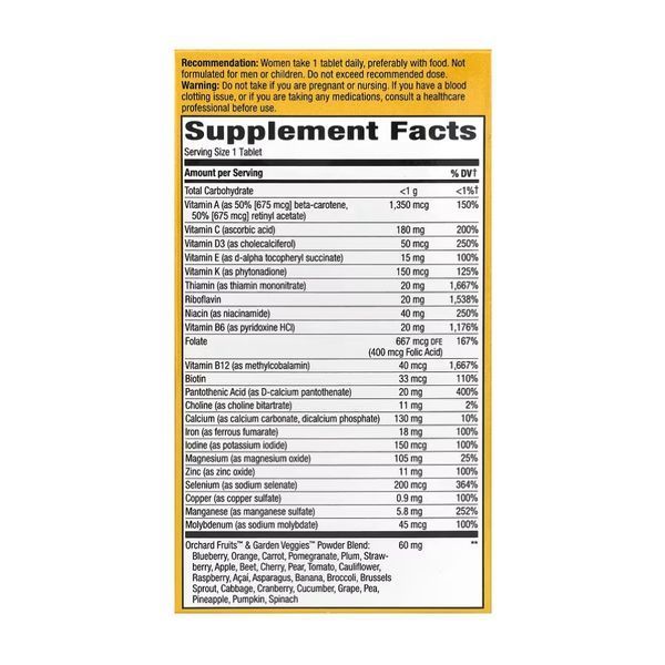 Once Daily Women Ultra Multivitamin- 60 tabs 2022-10-1057 фото