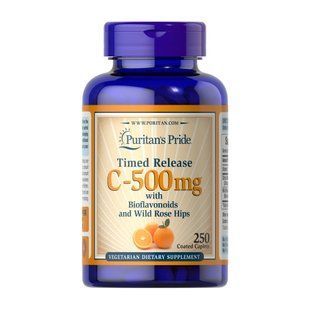Vitamin C-500 mg with Rose Hips Time Release - 250 caps 2023-10-7542 фото