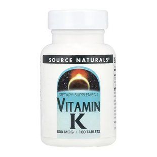 Vitamin K 500 mcg - 100 tabs 2023-10-6146 фото