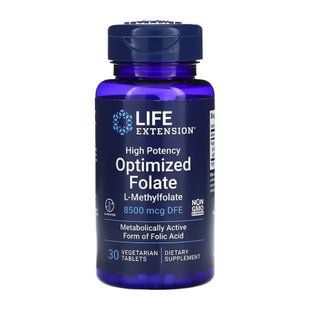 High Potency Optimized Folate 8500 mcg DFE - 30 tabs 2023-10-5135 фото
