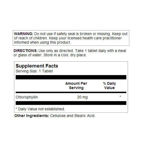 Chlorophyll 20mg - 100 tabs 2023-10-3159 фото