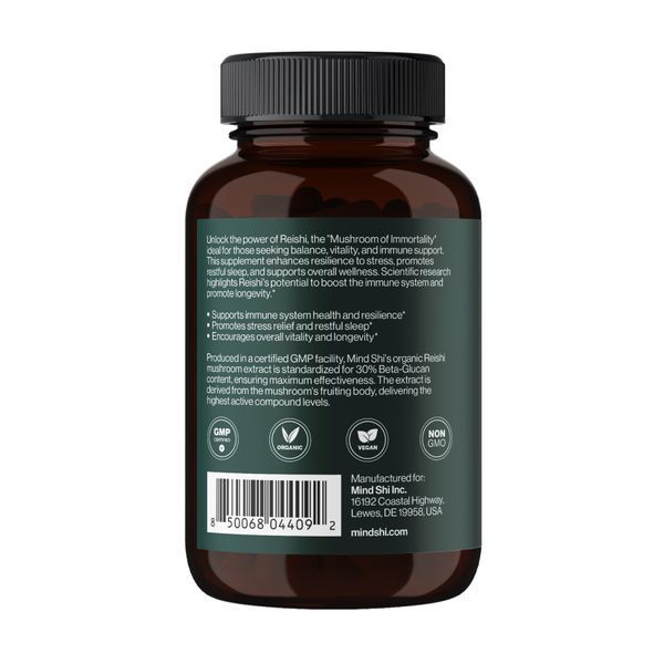 Reishi Mushroom 1000 mg - 60 vegcaps (Без этикетки) 2023-10-7963 фото