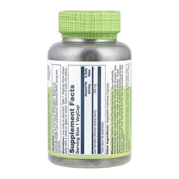 Saw Palmetto Berry 580mg - 180 vcaps 2023-10-6726 фото