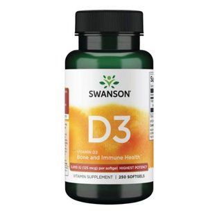 Vitamin D3 Highest Potency 5,000 IU (125 mcg) - 250 sgels 100-94-7468031-20 фото