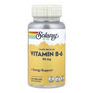Vitamin B-6 Timed-Release 50mg - 60 vcaps 2024-11-0253 фото