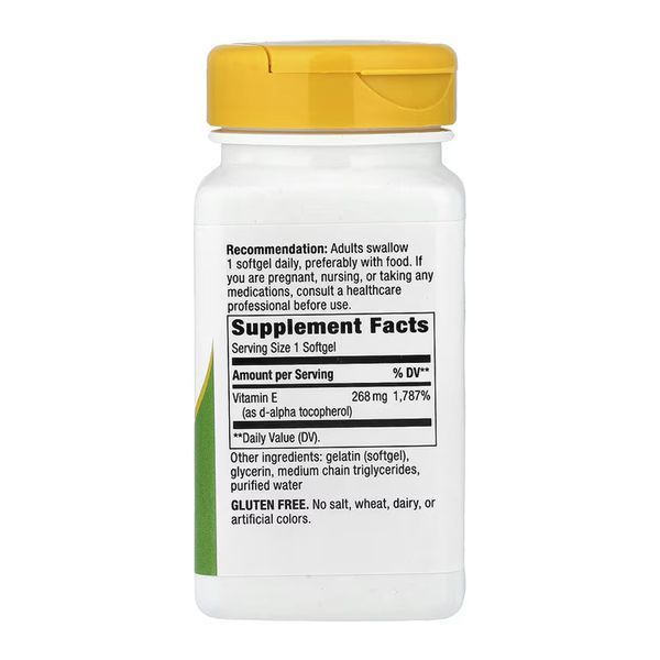 Vitamin E D-Alpha Tocopherol - 100 Softgels 2023-10-6854 фото